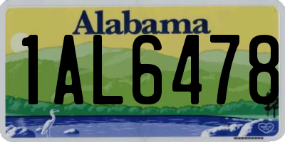 AL license plate 1AL6478
