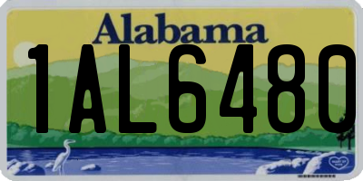 AL license plate 1AL6480