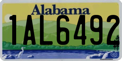 AL license plate 1AL6492