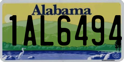 AL license plate 1AL6494