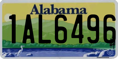 AL license plate 1AL6496