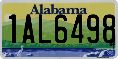 AL license plate 1AL6498