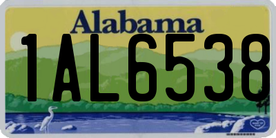 AL license plate 1AL6538
