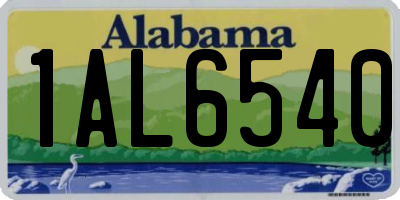 AL license plate 1AL6540