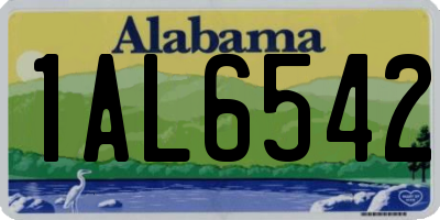 AL license plate 1AL6542