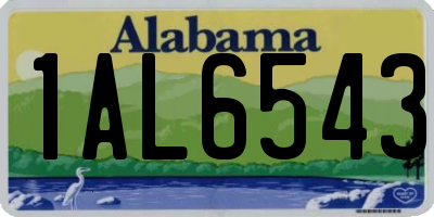 AL license plate 1AL6543
