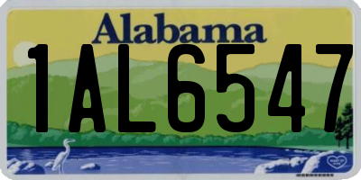 AL license plate 1AL6547