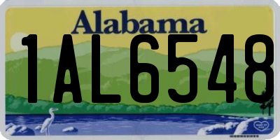 AL license plate 1AL6548