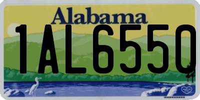 AL license plate 1AL6550