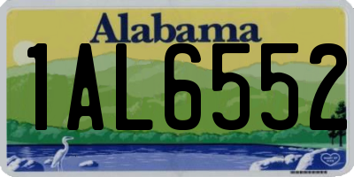 AL license plate 1AL6552