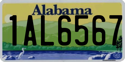 AL license plate 1AL6567