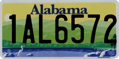 AL license plate 1AL6572