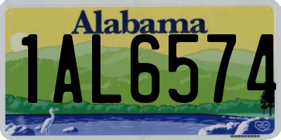 AL license plate 1AL6574