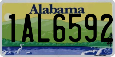 AL license plate 1AL6592