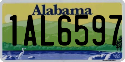 AL license plate 1AL6597