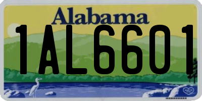 AL license plate 1AL6601