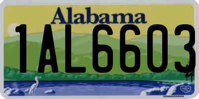 AL license plate 1AL6603
