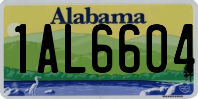 AL license plate 1AL6604