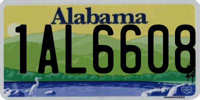 AL license plate 1AL6608