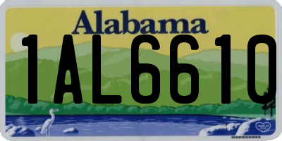 AL license plate 1AL6610