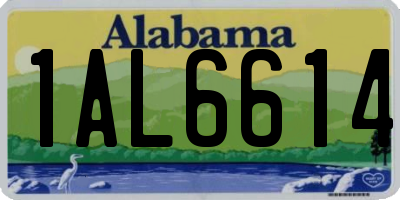 AL license plate 1AL6614