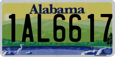 AL license plate 1AL6617