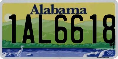 AL license plate 1AL6618