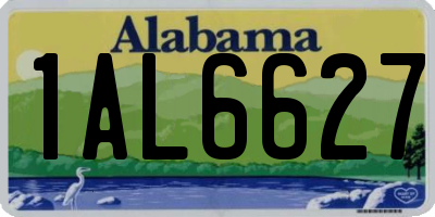 AL license plate 1AL6627