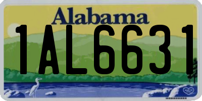 AL license plate 1AL6631