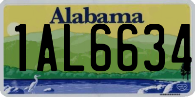 AL license plate 1AL6634
