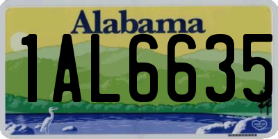 AL license plate 1AL6635
