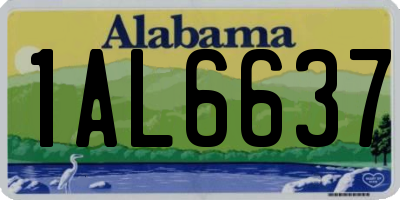 AL license plate 1AL6637