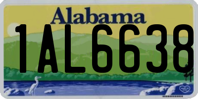 AL license plate 1AL6638