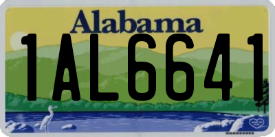 AL license plate 1AL6641