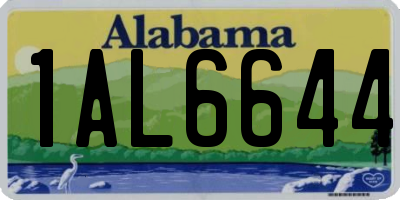 AL license plate 1AL6644
