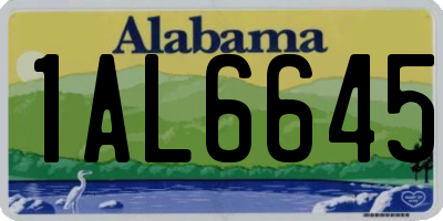 AL license plate 1AL6645