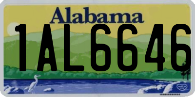 AL license plate 1AL6646