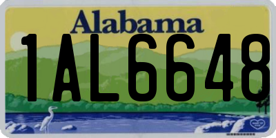 AL license plate 1AL6648
