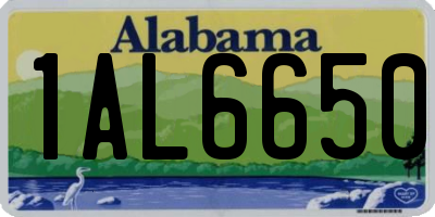 AL license plate 1AL6650