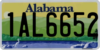 AL license plate 1AL6652
