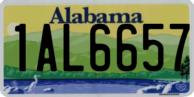 AL license plate 1AL6657