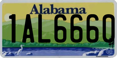 AL license plate 1AL6660