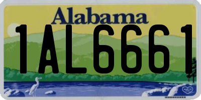 AL license plate 1AL6661
