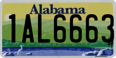 AL license plate 1AL6663