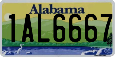 AL license plate 1AL6667