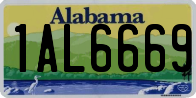 AL license plate 1AL6669