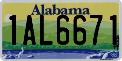 AL license plate 1AL6671