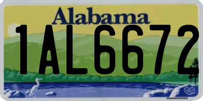 AL license plate 1AL6672