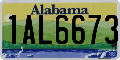 AL license plate 1AL6673