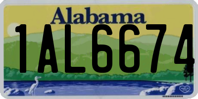AL license plate 1AL6674